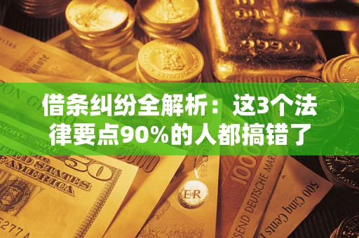 济南借条纠纷全解析：这3个法律要点90%的人都搞错了