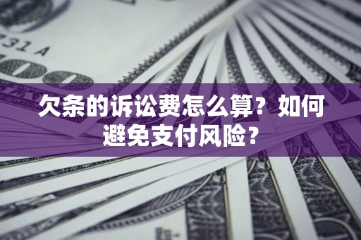 济南欠条的诉讼费怎么算？如何避免支付风险？
